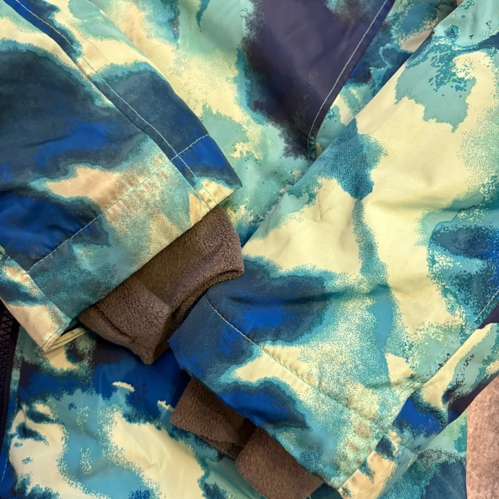Lands' End Blue Green Girls Winter Coat Size 10-12